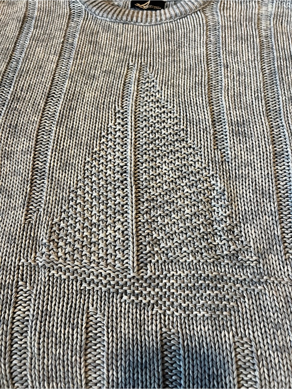 Sperry Gray Ribbed Knit Sweater